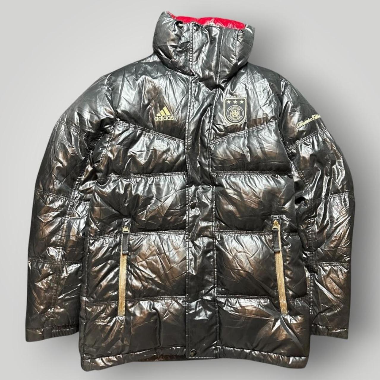 Black and gold Adidas Germany puffer jacket