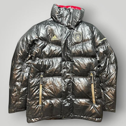 Black and gold Adidas Germany puffer jacket
