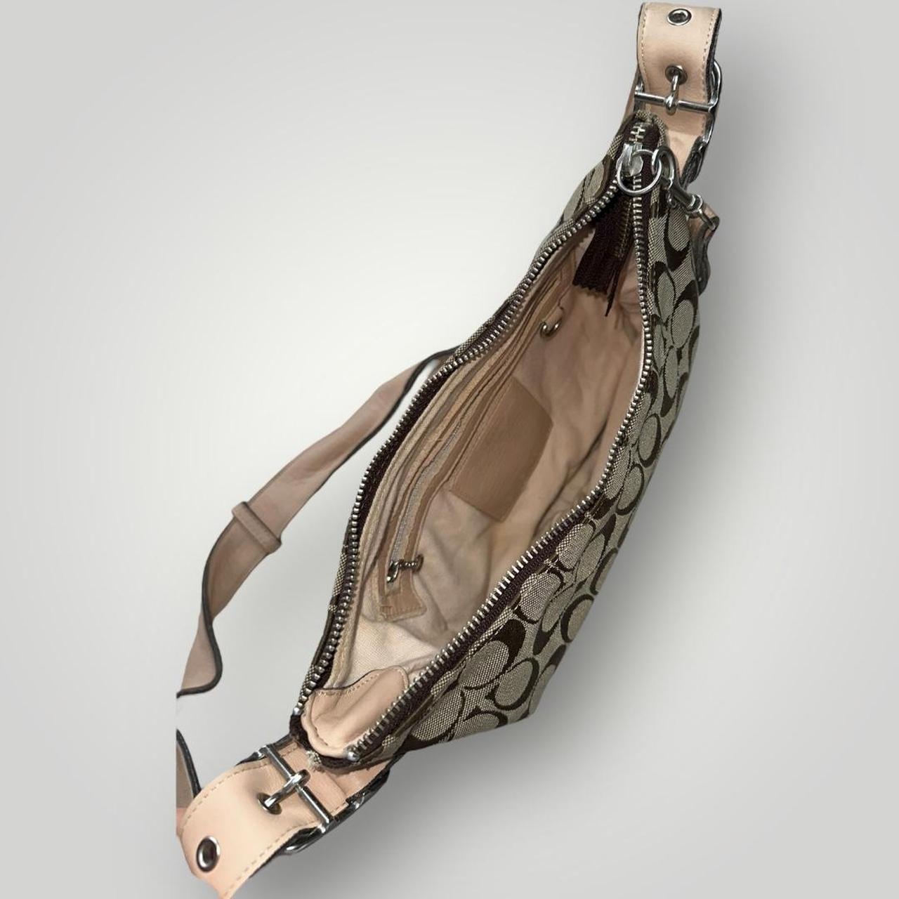 Brown and Tan Coach Shoulder Bag