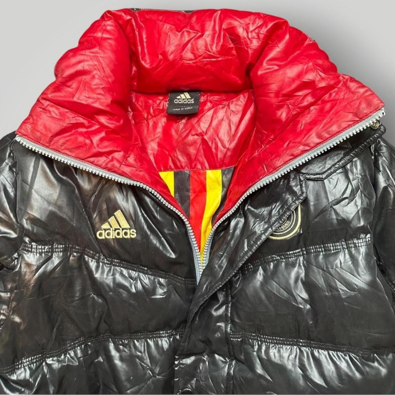 Black and gold Adidas Germany puffer jacket
