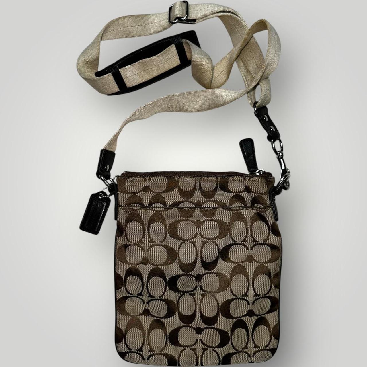 Brown and Black Coach Crossbody Bag