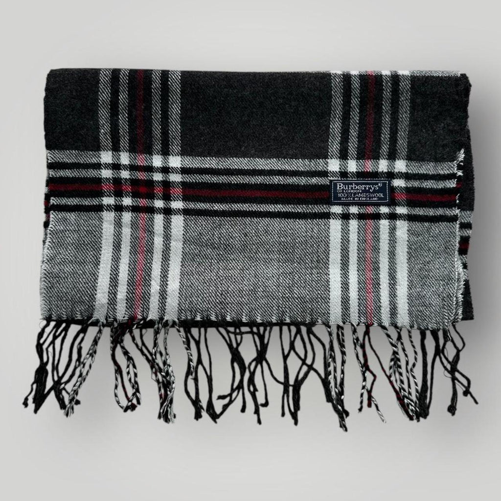 Black/Red Burberry Scarf