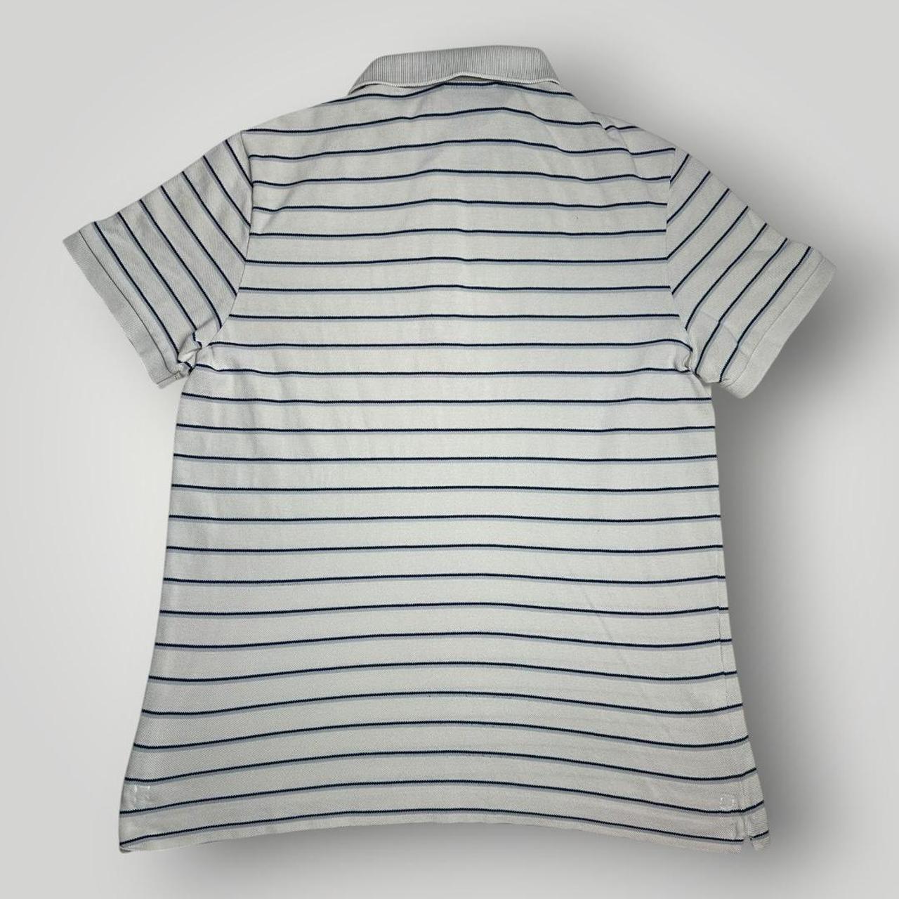 Lacoste White and Blue striped Polo-shirt