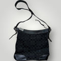 Black Coach Signature Canvas Shoulder Bag