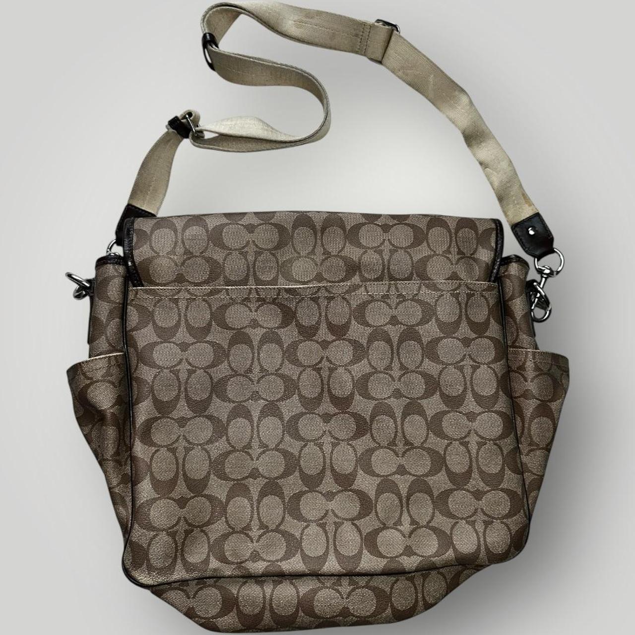 Brown and Tan Coach Messenger Bag