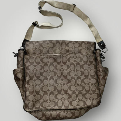 Brown and Tan Coach Messenger Bag