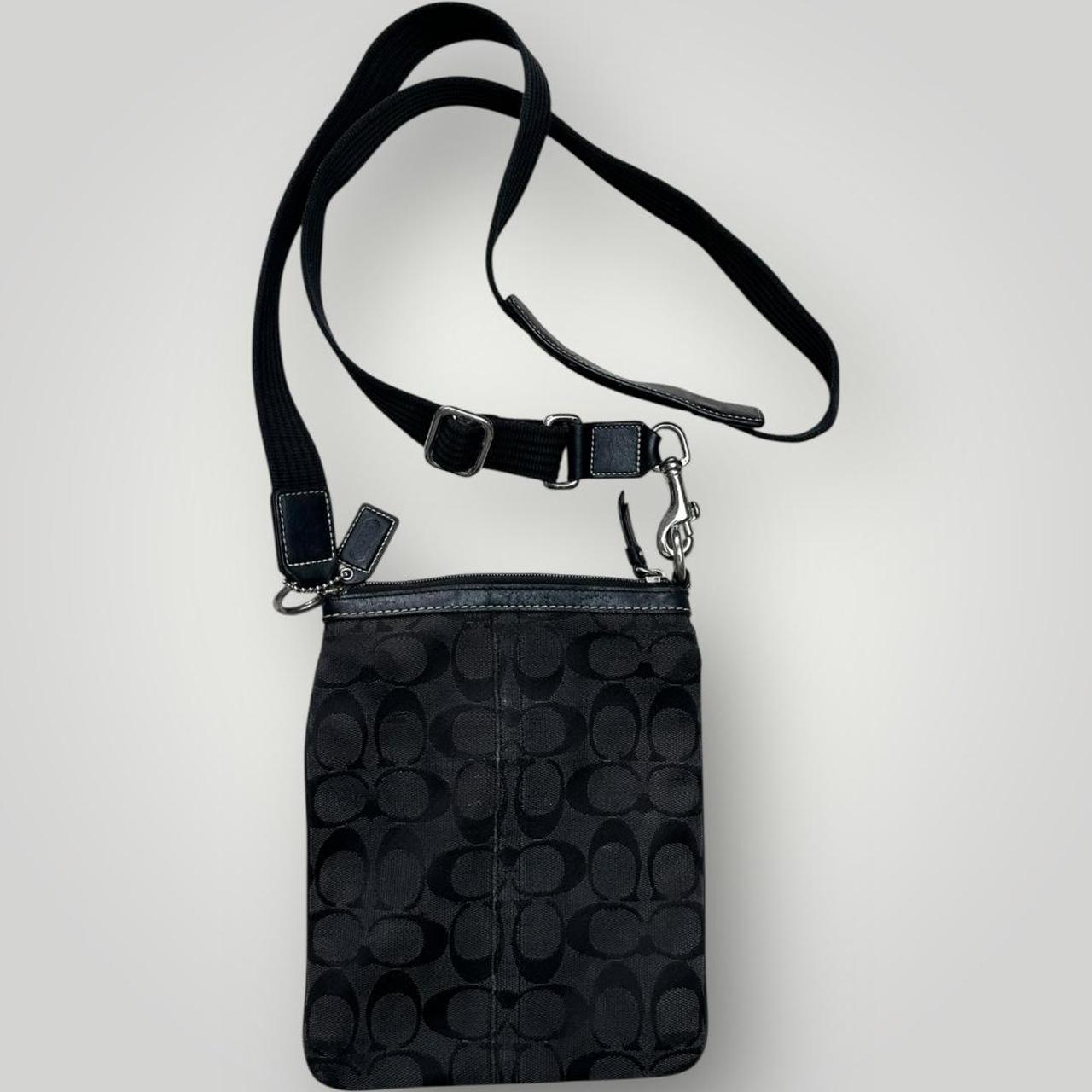 Coach Black Crossbody Bag with Silver Accents