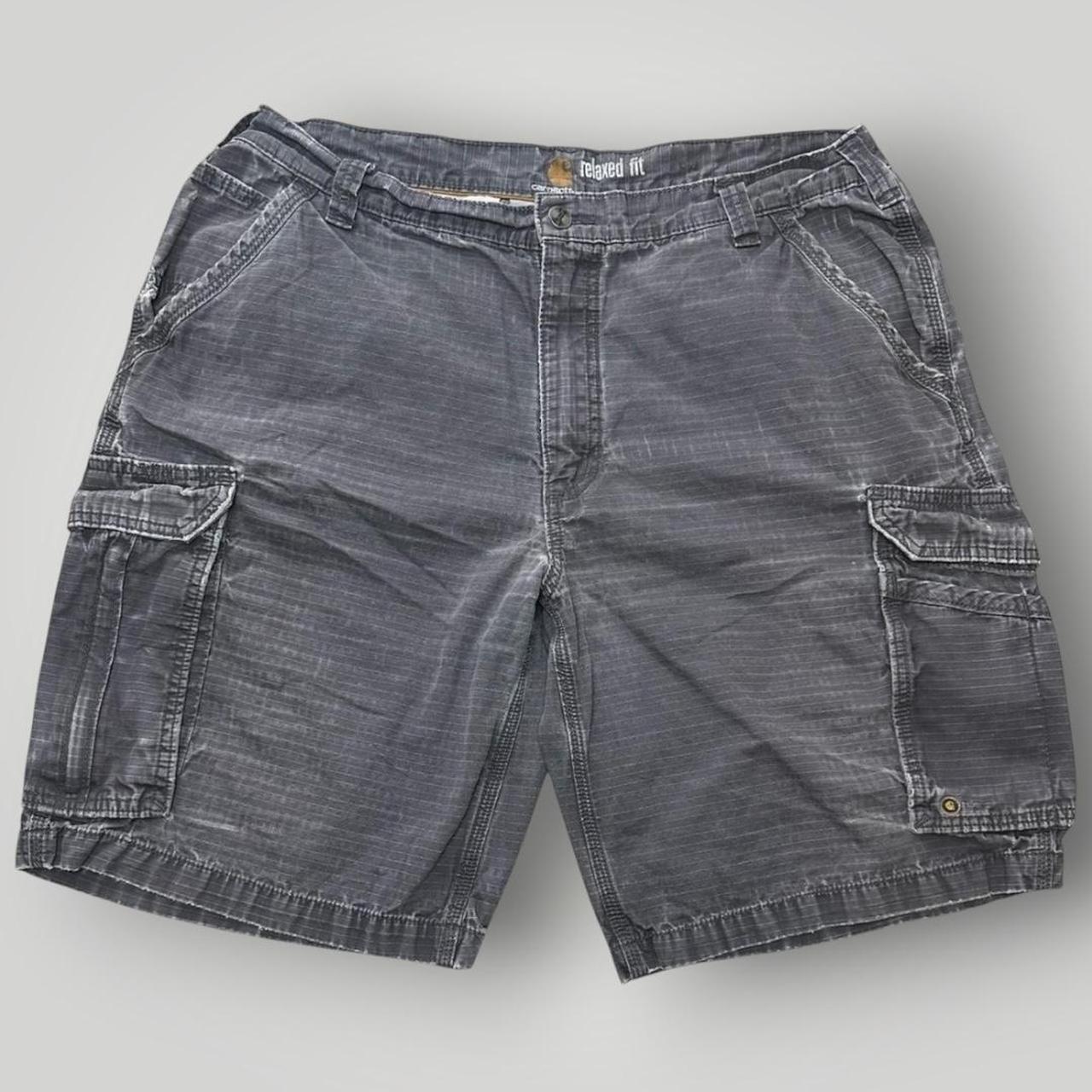 Carhartt Men's Grey and Black Shorts