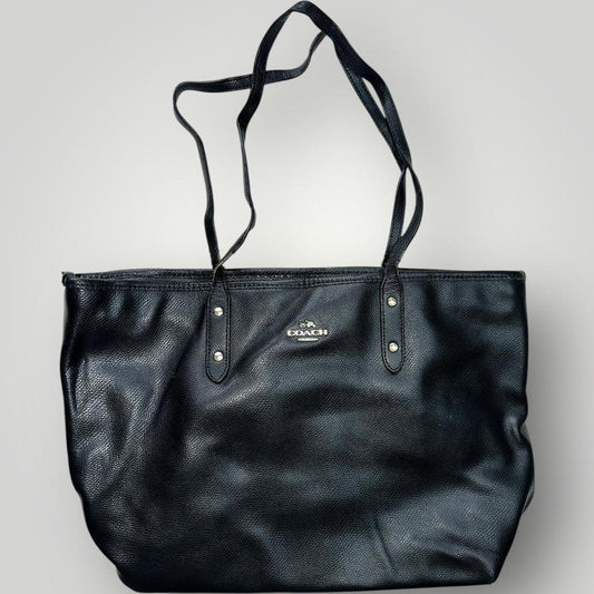Black Coach Leather Tote Bag