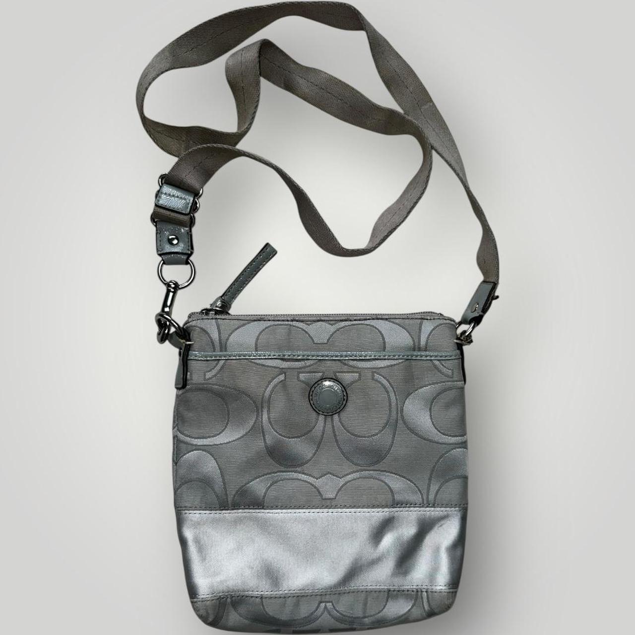 Grey/Silver Coach Crossbody Bag
