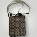 Brown and Cream Coach Crossbody Bag