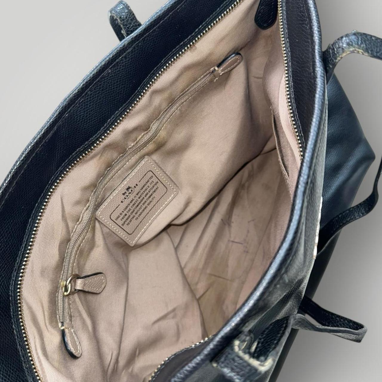 Black Coach Leather Tote Bag