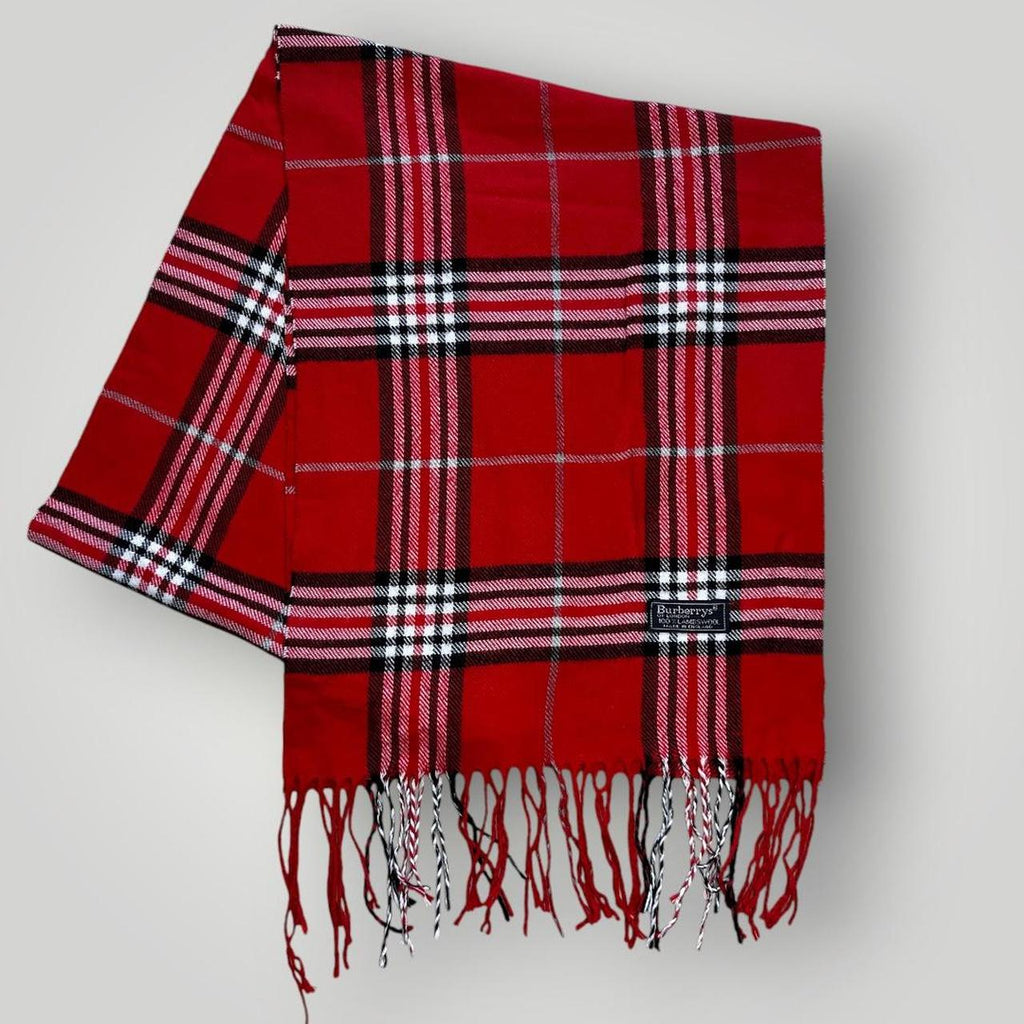Red Burberry Scarf