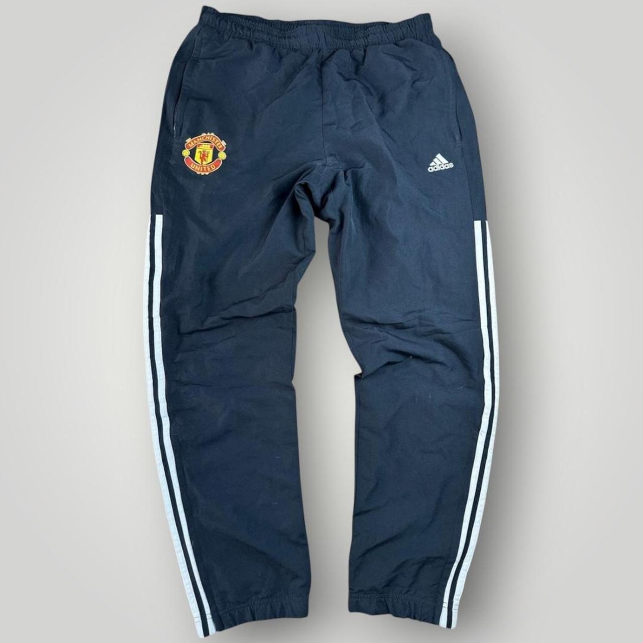 Black and White Adidas Manchester United trackpants