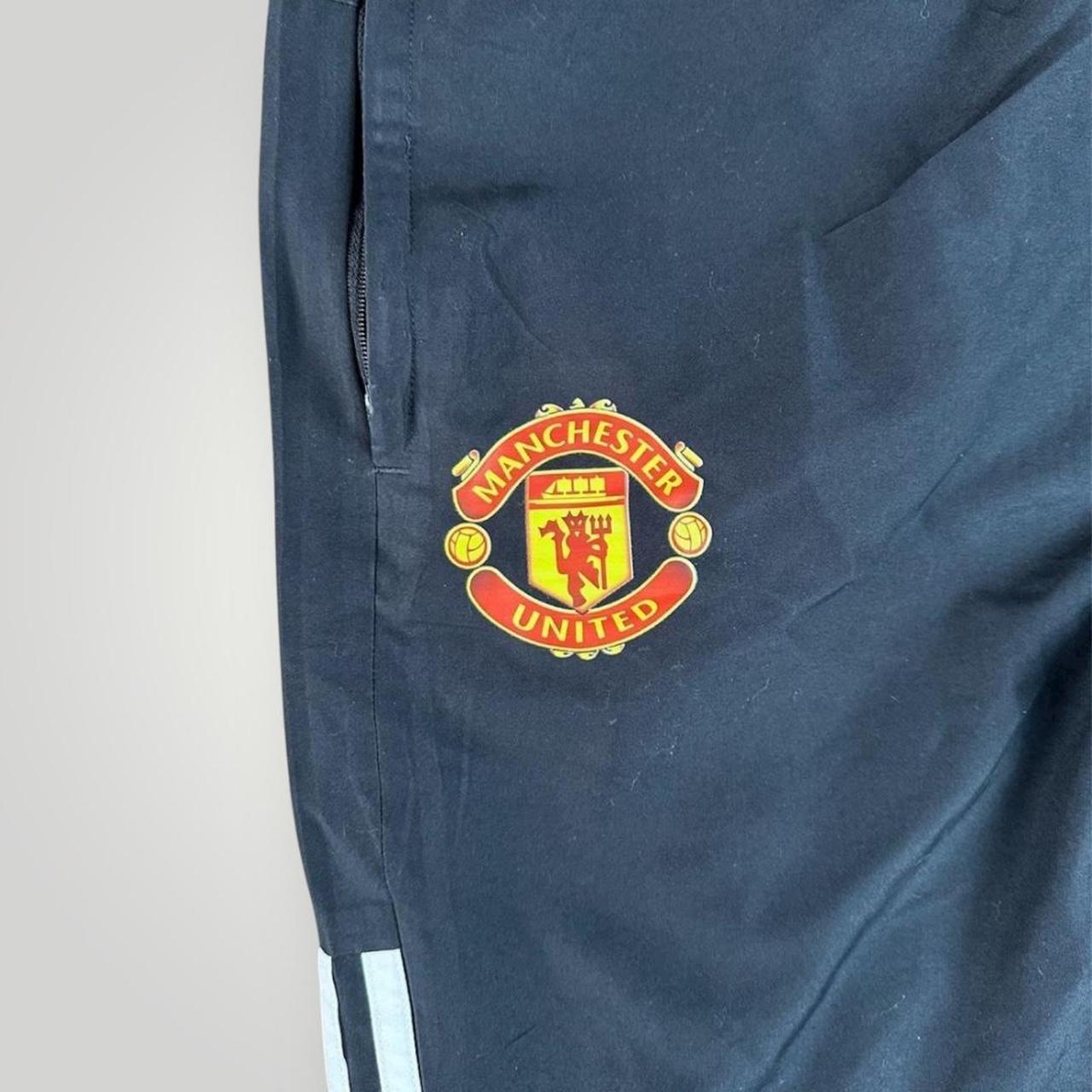 Black and White Adidas Manchester United trackpants