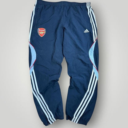 Navy and White Arsenal Adidas Trackpants