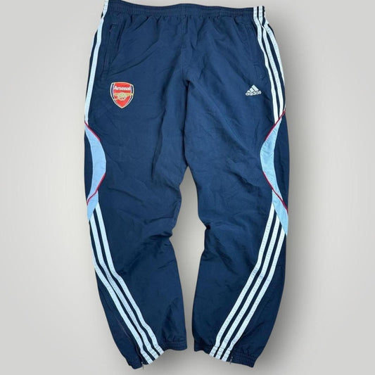 Navy and White Arsenal Adidas Trackpants