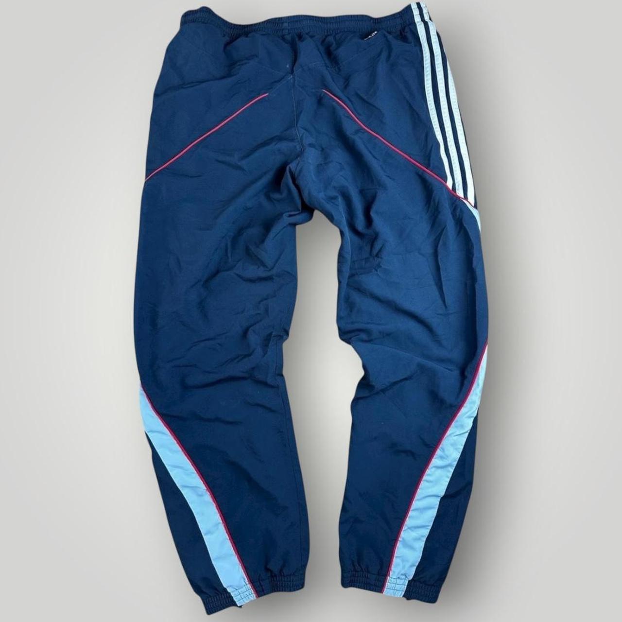 Navy and White Arsenal Adidas Trackpants