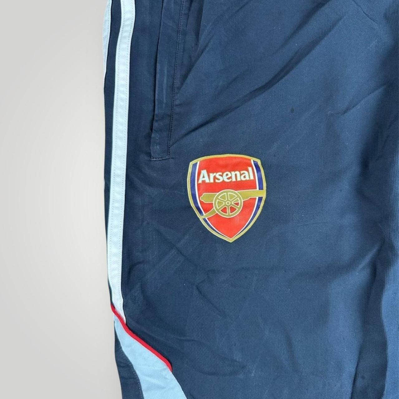 Navy and White Arsenal Adidas Trackpants