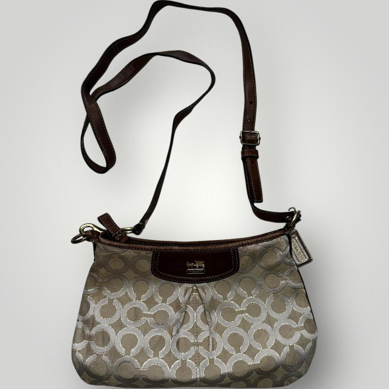 Tan and Brown Coach Shoulder Bag