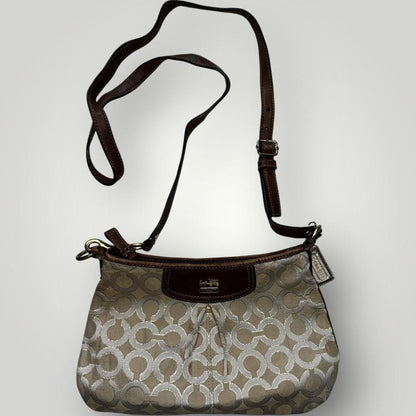 Tan and Brown Coach Shoulder Bag