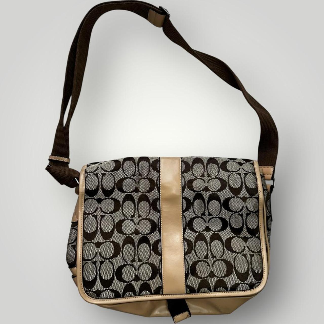 Coach Messenger Bag in Black and Tan