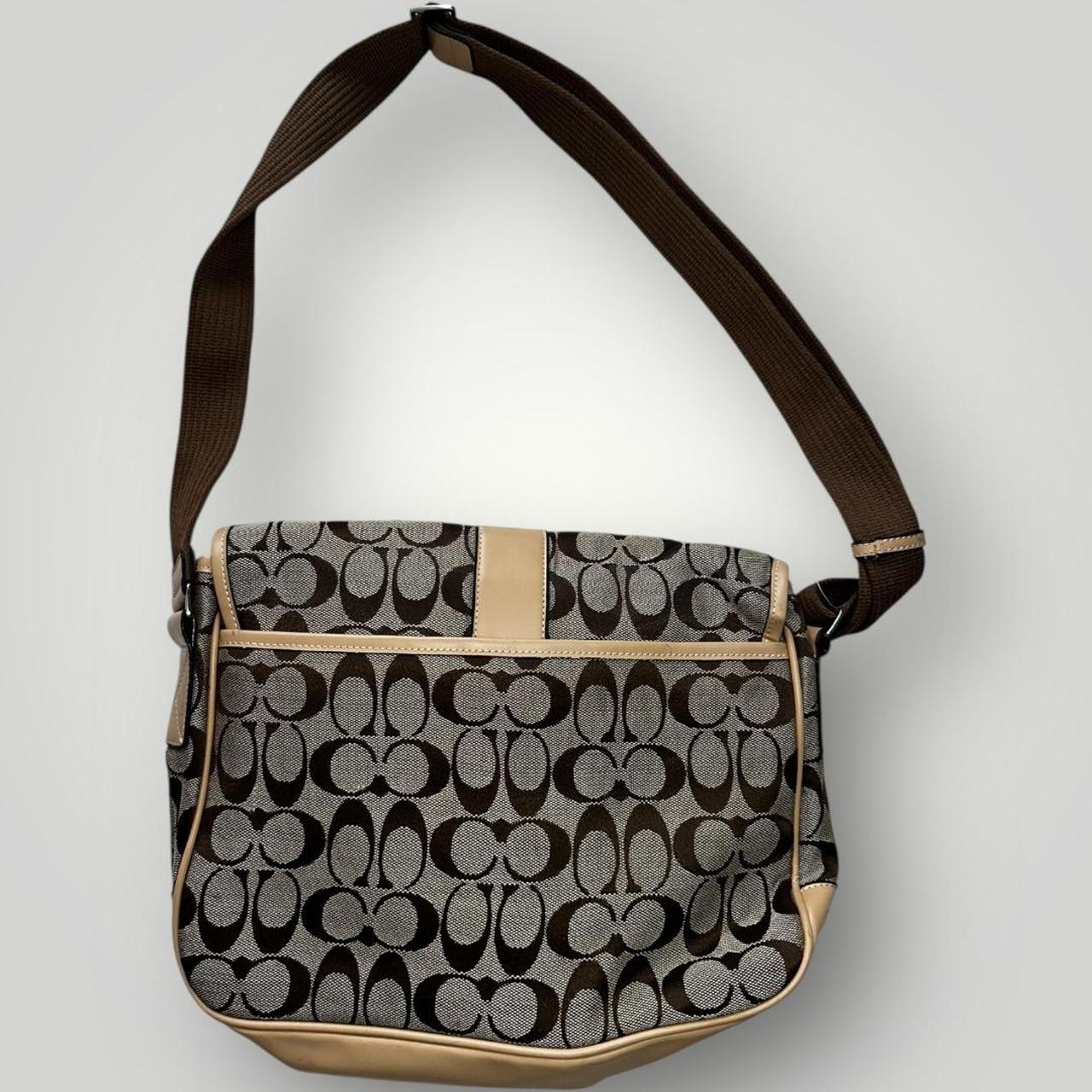 Coach Messenger Bag in Black and Tan