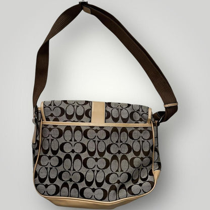 Coach Messenger Bag in Black and Tan