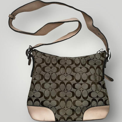 Brown and Tan Coach Shoulder Bag