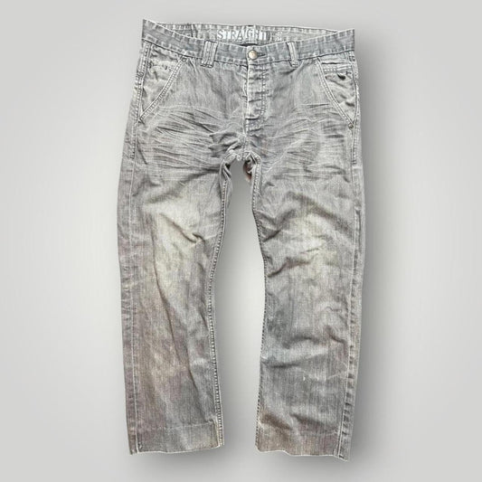 Grey and Black vintage Y2K Straight leg Jeans