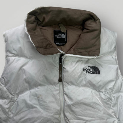 White The North Face Puffer Vest