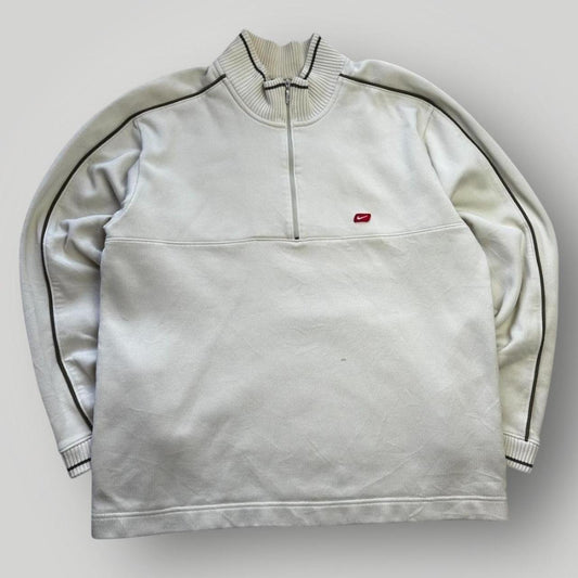 Nike Men's White and Cream Sweatshirt