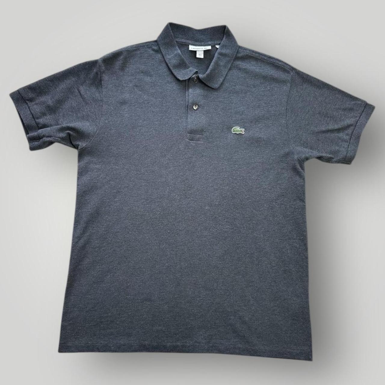 Lacoste Men's Grey and Navy Polo-shirts