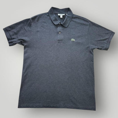 Lacoste Men's Grey and Navy Polo-shirts