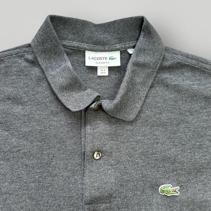 Lacoste Men's Grey and Navy Polo-shirts